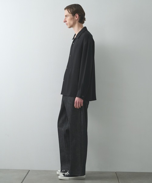 STUDIOUS(ステュディオス)の「ESSENTIAL RELAX SHIRTS L/S(シャツ/ブラウス・メンズ・ダークグレー/ブラック・1/2)」の9枚目の写真