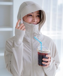 BELLUNA PLUS（ベルーナ）の「絶対に焼けたくない！後プリーツＵＶ対策パーカー　新色追加 / UV対策 / プチプラ（パーカー）」