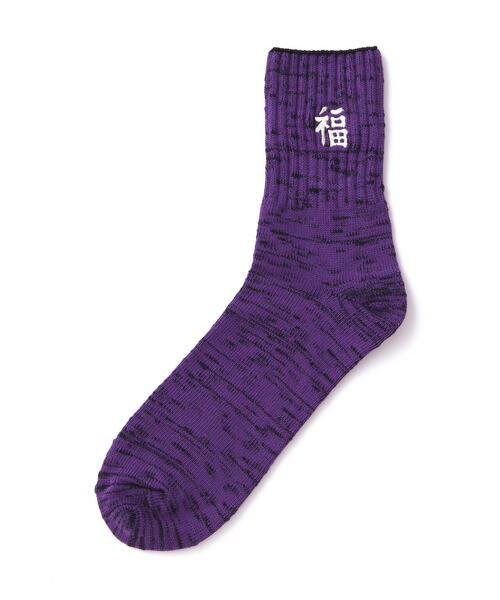ROSTER SOX（ロスターソックス）の「ROSTER SOX/ロスターソックス　B TIGER SOCKS メンズ レディース（ソックス/靴下・メンズ・ブラック/パープル・1/2）」の7枚目の写真