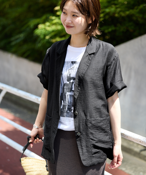 SLOBE IENA（スローブイエナ）の「シアーハーフスリーブ