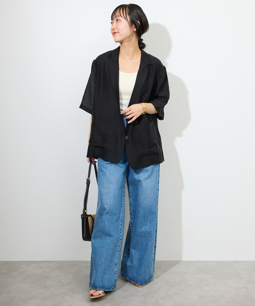 SLOBE IENA（スローブイエナ）の「シアーハーフスリーブ