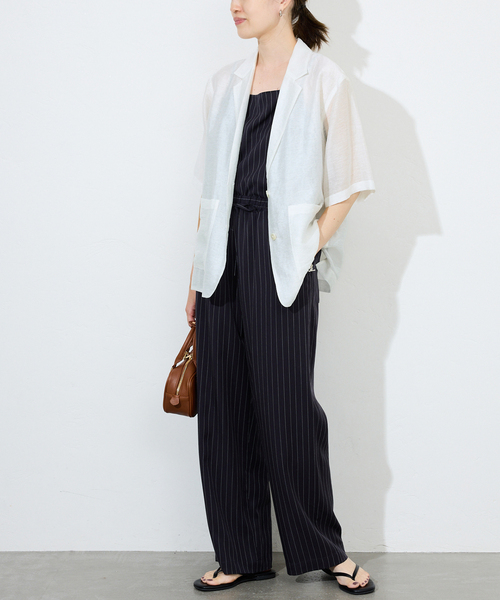 みかぽん　SLOBE IENAシアーハーフスリーブジャケット新品タグ付 みかぽん様専用 SLOBE IENAシアーハーフスリーブジャケット新品