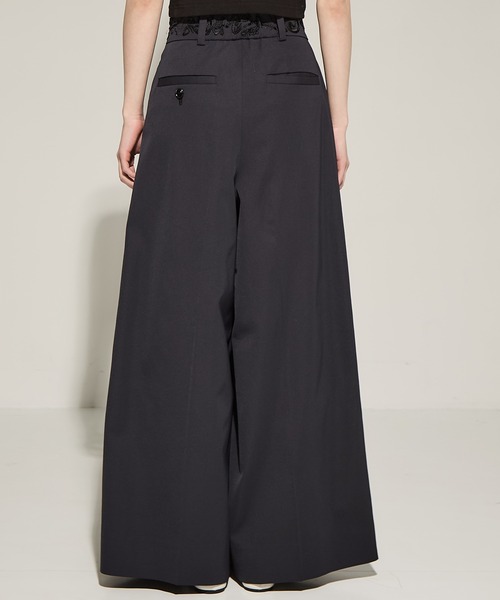 MURRAL/ミューラル】Cucurbita embroidered wide slacks/エン