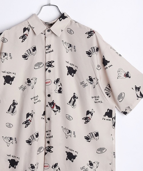 WESTSEA(ウエストシー)の「冷感とろみ シルクタッチ 総柄プリント半袖シャツ アニマル柄(シャツ/ブラウス・メンズ・ブラック系その他/ホワイト系その他2/ブルー/ブラック系その他3/ブラック/ブラック系その他2/ブルーグレー/ホワイト/ホワイト系その他/グリーン/ホワイト系その他3/ベージュ/ベージュ系その他/アイボリー/ホワイト系その他5/ブラック系その他4/ブルー系その他/ホワイト系その他4/ミント/ネイビー・M/L)」の14枚目の写真