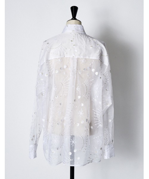 RUMCHE（ラムシェ）の「Sheer Embroidery Shirt / シアーエンブロイダリーシャツ（シャツ/ブラウス・レディース・ホワイト・FREE）」の5枚目の写真