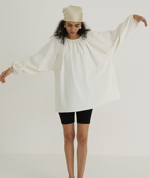 2WAY GATHER RASH GUARD BLOUSE（ラッシュガード）｜CLANE