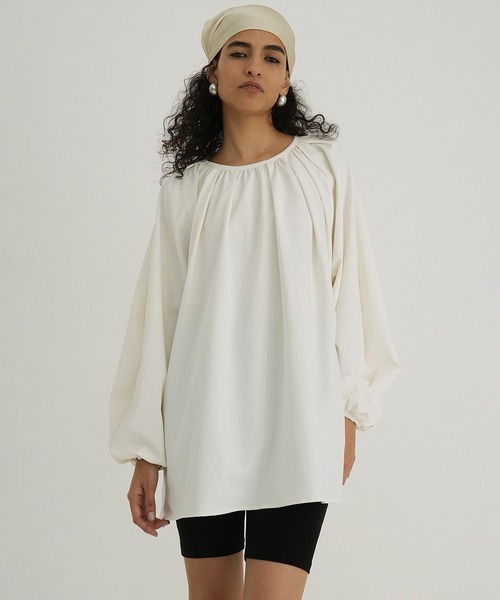超人気の雑貨店 2WAY GATHER RASH GUARD BLOUSE（ラッシュガード）｜CLANE 水着・ラッシュガード