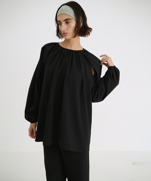 2WAY GATHER RASH GUARD BLOUSE（ラッシュガード）｜CLANE