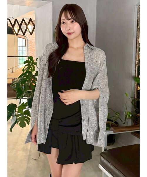 dazzlin（ダズリン）の「カップ付インナーキャミソール（Tシャツ/カットソー・レディース・オフホワイト/ブラック・FREE）」の12枚目の写真