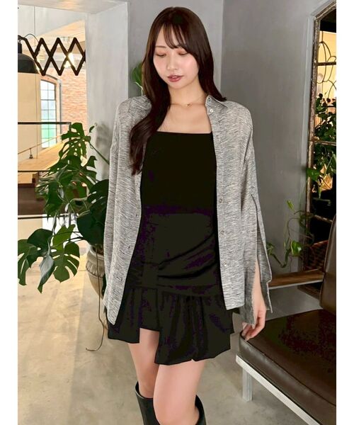 dazzlin（ダズリン）の「カップ付インナーキャミソール（Tシャツ/カットソー・レディース・オフホワイト/ブラック・FREE）」の13枚目の写真