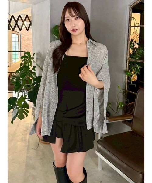 dazzlin（ダズリン）の「カップ付インナーキャミソール（Tシャツ/カットソー・レディース・オフホワイト/ブラック・FREE）」の14枚目の写真