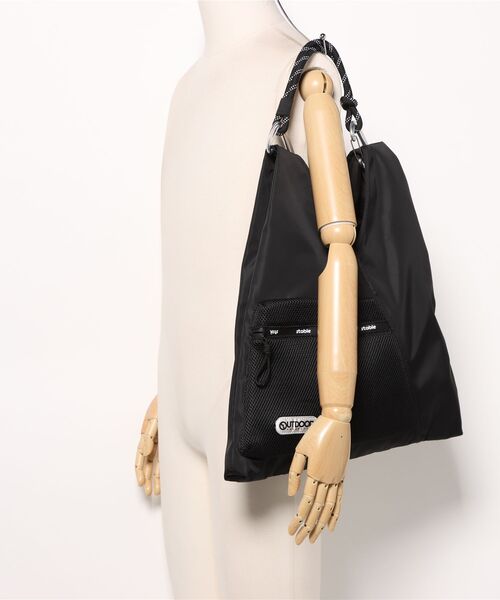OUTDOOR PRODUCTS（アウトドアプロダクツ）の「【OUTDOOR PRODUCTS meet j.n.r.d】別注/トライアングルデザインドショッパー（ハンドバッグ・メンズ・ブラック/ネイビー/ライトグレー・FREE）」の17枚目の写真