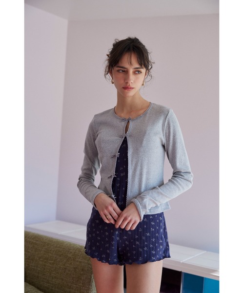 ALEXIA STAM(アリシアスタン)の「Ribbon Cardigan /リボンカーディガン(カーディガン/ボレロ・レディース・イエロー/グレー/チャコールグレー・M/S)」の12枚目の写真