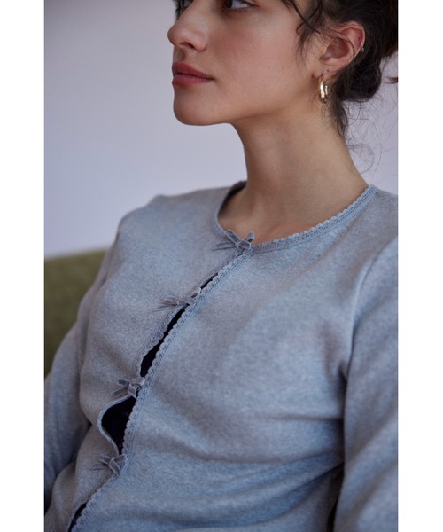ALEXIA STAM(アリシアスタン)の「Ribbon Cardigan /リボンカーディガン(カーディガン/ボレロ・レディース・イエロー/グレー/チャコールグレー・M/S)」の15枚目の写真