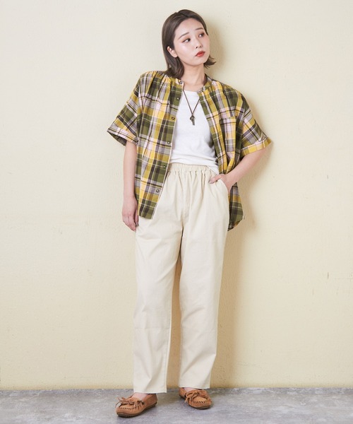 CUBE SUGAR（キューブシュガー）の「チェック柄ドルマンシャツ（シャツ/ブラウス・レディース・スミクロ/ネイビー/レッド/カーキ/マルチ・M）」の11枚目の写真