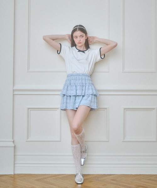 Lovilyn(ラヴィリン)の「ティアードレーススカート(インパン)(スカート・レディース・ホワイト/ブラック/サックスブルー・SMALL/MEDIUM)」の18枚目の写真