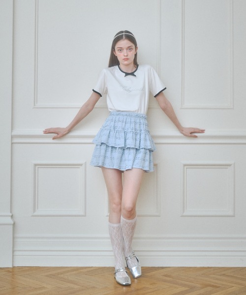 Lovilyn(ラヴィリン)の「ティアードレーススカート(インパン)(スカート・レディース・ホワイト/ブラック/サックスブルー・SMALL/MEDIUM)」の20枚目の写真