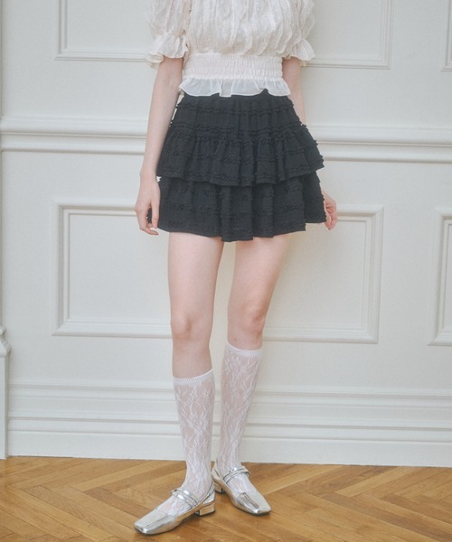【新品】アーバンリサーチ ヴィンテージレーススカート ホワイト ≪XS-LLsize≫ 幾何柄レースタイトスカート【イージーケア/洗濯