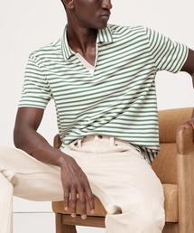 Banana Republic（バナナリパブリック）の「Luxe-Touch ストライプ ポロシャツ（ポロシャツ）」