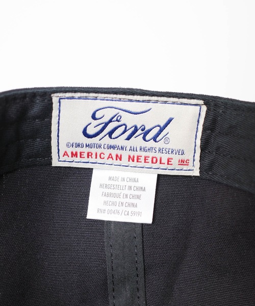 AMERICAN NEEDLE（アメリカンニードル）の「【AMERICAN NEEDLE/アメリカンニードル】FORD MOTOR CO. DETROIT 6PANEL CAP フォード モーター サイクル カンパニー デトロイト 6パネル キャップ（キャップ・メンズ・ブラック・FREE）」の8枚目の写真