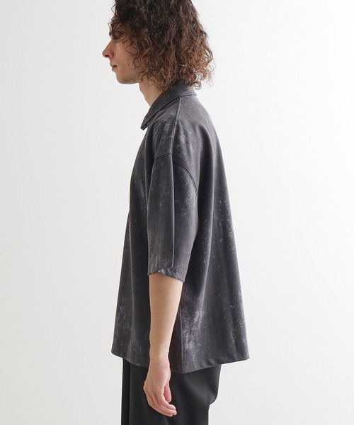 tk.TAKEO KIKUCHI（ティーケータケオキクチ）の「ヴィンテージライクハーフジップポロシャツ（ポロシャツ・メンズ・ライトグレー/ブラック/オリーブ/ベビーピンク・01/02/03）」の11枚目の写真