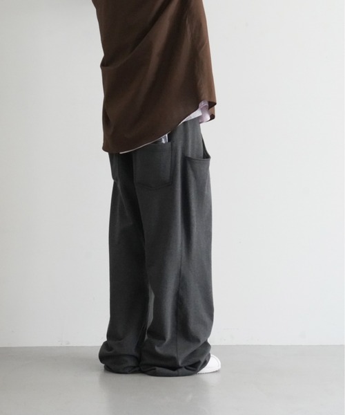 NEONSIGN（ネオンサイン）の「【EXCLUSIVE】NEONSIGN blind tuck sweat pants（スウェットパンツ・メンズ・トップグレー/ブラック・46/44）」の3枚目の写真