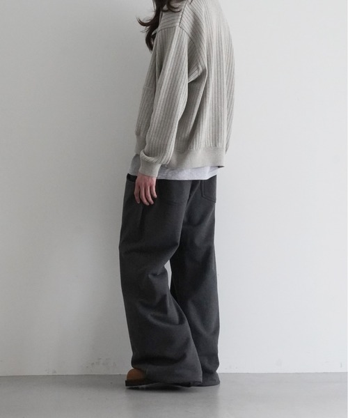 NEONSIGN（ネオンサイン）の「【EXCLUSIVE】NEONSIGN blind tuck sweat pants（スウェットパンツ・メンズ・トップグレー/ブラック・46/44）」の6枚目の写真