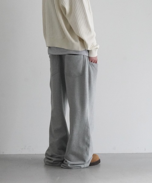 NEONSIGN（ネオンサイン）の「【EXCLUSIVE】NEONSIGN blind tuck sweat pants（スウェットパンツ・メンズ・トップグレー/ブラック・46/44）」の9枚目の写真