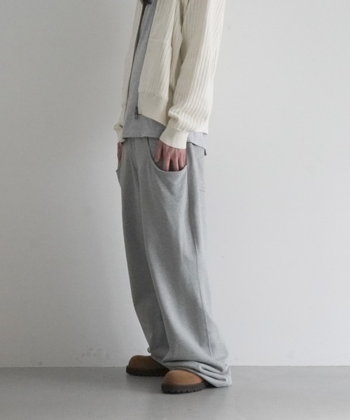 NEONSIGN（ネオンサイン）の「【EXCLUSIVE】NEONSIGN blind tuck sweat pants（スウェットパンツ・メンズ・トップグレー/ブラック・46/44）」の11枚目の写真