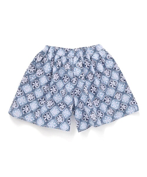 BeBe(ベベ)の「【お揃い】復刻アーカイブタイル柄フレアキュロットパンツ(90~150cm)(その他パンツ・キッズ・ブルー系その他・120cm/110cm/130cm/150cm/140cm)」の8枚目の写真