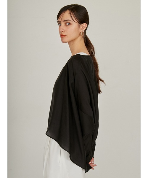 styling/（スタイリング）の「フレアヘムシアーブラウス（シャツ/ブラウス・レディース・ブラック/ホワイト/ライム・FREE）」の11枚目の写真