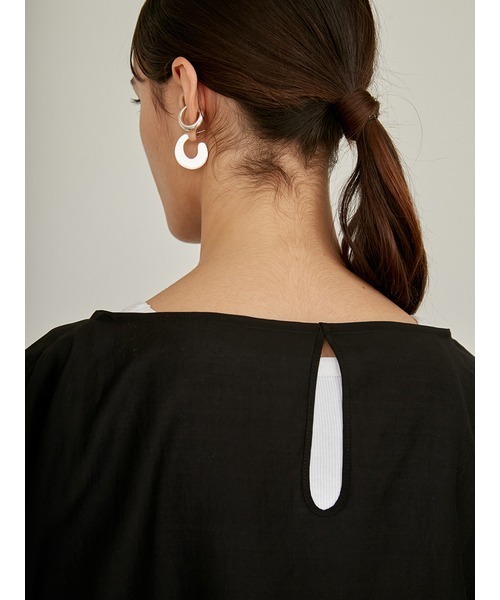 styling/（スタイリング）の「フレアヘムシアーブラウス（シャツ/ブラウス・レディース・ブラック/ホワイト/ライム・FREE）」の14枚目の写真