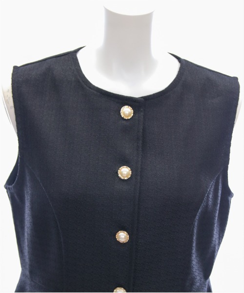 clear（クリア）の「サマーツイードフロントボタンチュニック&ショートパンツセット [着回し力抜群 大人 フェミニン]≪2025SS新作≫（チュニック・レディース・ピンク/アイボリー/ブラック/ブラック×ホワイト・M/S）」の16枚目の写真