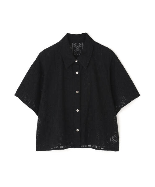 N.（N. Natural Beauty Basic）（エヌエヌナチュラルビューティーベーシック）の「クロップドレースシャツ（シャツ/ブラウス・レディース・オフホワイト/ブラック/ブラウン・MEDIUM）」の18枚目の写真