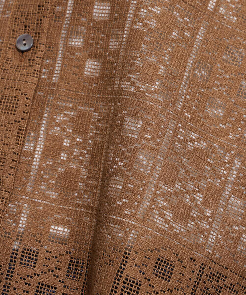 N.（N. Natural Beauty Basic）（エヌエヌナチュラルビューティーベーシック）の「クロップドレースシャツ（シャツ/ブラウス・レディース・オフホワイト/ブラック/ブラウン・MEDIUM）」の17枚目の写真