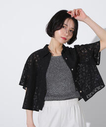 N.(N. Natural Beauty Basic) | クロップドレースシャツ(シャツ/ブラウス)