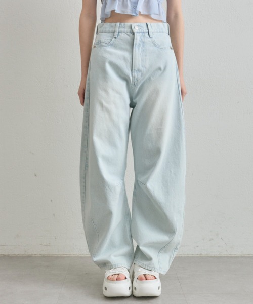 OLIVE des OLIVE（オリーブデオリーブ）の「【美脚効果◎】ヒップきゅっとデニムパンツ（デニムパンツ・レディース・サックスブルー/ブルー・LARGE/MEDIUM/SMALL）」の14枚目の写真