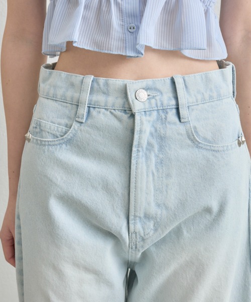 OLIVE des OLIVE（オリーブデオリーブ）の「【美脚効果◎】ヒップきゅっとデニムパンツ（デニムパンツ・レディース・サックスブルー/ブルー・LARGE/MEDIUM/SMALL）」の17枚目の写真