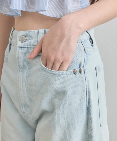 OLIVE des OLIVE（オリーブデオリーブ）の「【美脚効果◎】ヒップきゅっとデニムパンツ（デニムパンツ・レディース・サックスブルー/ブルー・LARGE/MEDIUM/SMALL）」の19枚目の写真