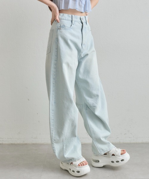 OLIVE des OLIVE（オリーブデオリーブ）の「【美脚効果◎】ヒップきゅっとデニムパンツ（デニムパンツ・レディース・サックスブルー/ブルー・LARGE/MEDIUM/SMALL）」の5枚目の写真