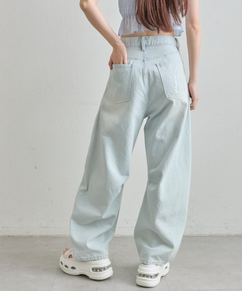 OLIVE des OLIVE（オリーブデオリーブ）の「【美脚効果◎】ヒップきゅっとデニムパンツ（デニムパンツ・レディース・サックスブルー/ブルー・LARGE/MEDIUM/SMALL）」の7枚目の写真