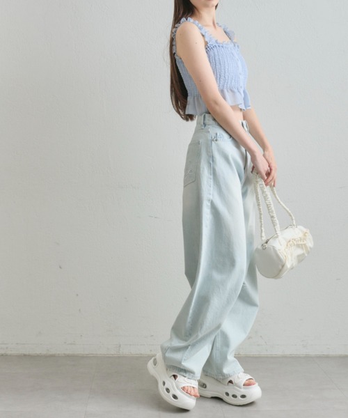 OLIVE des OLIVE（オリーブデオリーブ）の「【美脚効果◎】ヒップきゅっとデニムパンツ（デニムパンツ・レディース・サックスブルー/ブルー・LARGE/MEDIUM/SMALL）」の13枚目の写真