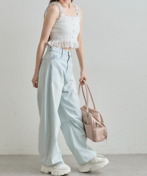 OLIVE des OLIVE（オリーブデオリーブ）の「【美脚効果◎】ヒップきゅっとデニムパンツ（デニムパンツ・レディース・サックスブルー/ブルー・LARGE/MEDIUM/SMALL）」の10枚目の写真