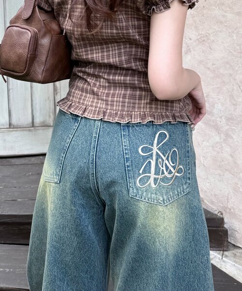 OLIVE des OLIVE（オリーブデオリーブ）の「【美脚効果◎】ヒップきゅっとデニムパンツ（デニムパンツ・レディース・サックスブルー/ブルー・LARGE/MEDIUM/SMALL）」の22枚目の写真