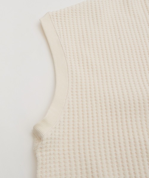 improves（インプローブス）の「ルーズシルエット ビッグ ワッフル クルーベスト（ベスト・メンズ・チャコール/アイボリー/ブラック/ブルー・LARGE/MEDIUM）」の21枚目の写真