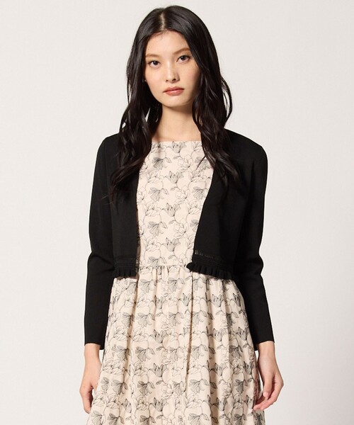 TOCCA(トッカ)の「FRILL BOLERO ボレロ(カーディガン/ボレロ・レディース・ブラック系/アイボリー系・MEDIUM/SMALL)」の1枚目の写真