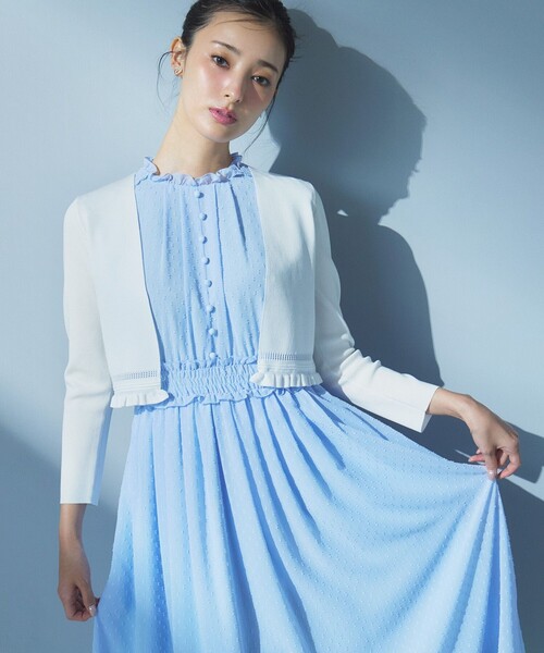 TOCCA(トッカ)の「FRILL BOLERO ボレロ(カーディガン/ボレロ・レディース・ブラック系/アイボリー系・MEDIUM/SMALL)」の5枚目の写真