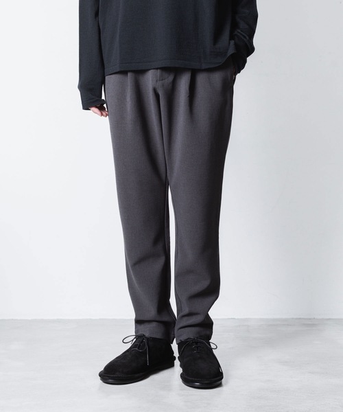 ATTACHMENT（アタッチメント）の「PE ストレッチダブルクロス レギュラーフィット イージートラウザーズ / PE STRETCH DOUBLE CLOTH REGULAR FIT EASY TROUSERS（スラックス・メンズ・ダークグレー/カーキ系/グレー/ブラック・3/2/1）」の6枚目の写真