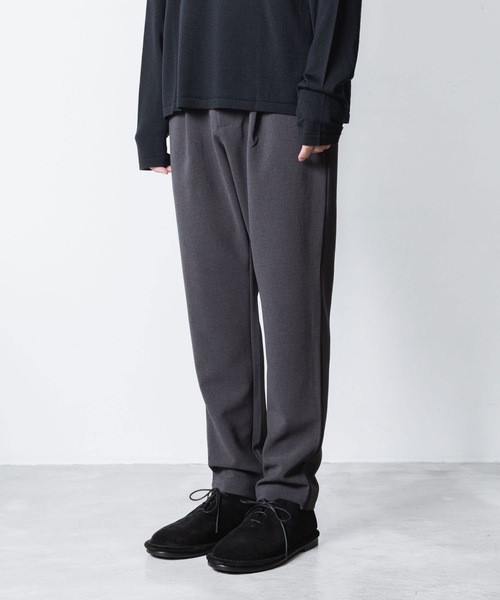 ATTACHMENT（アタッチメント）の「PE ストレッチダブルクロス レギュラーフィット イージートラウザーズ / PE STRETCH DOUBLE CLOTH REGULAR FIT EASY TROUSERS（スラックス・メンズ・ダークグレー/カーキ系/グレー/ブラック・3/2/1）」の7枚目の写真