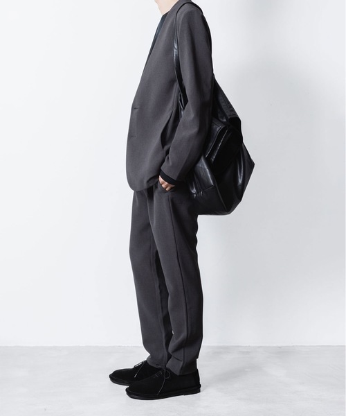 ATTACHMENT（アタッチメント）の「PE ストレッチダブルクロス レギュラーフィット イージートラウザーズ / PE STRETCH DOUBLE CLOTH REGULAR FIT EASY TROUSERS（スラックス・メンズ・ダークグレー/カーキ系/グレー/ブラック・3/2/1）」の13枚目の写真